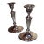 Pair of Silver Plated Adam Style Candlestick Holders For Sale