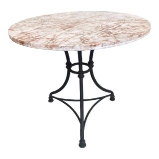 Au Petit Parisian French Style Marble Top Cafe Table For Sale