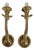Late 20th Century Hollywood Regency Style Giraffe Brass Sconces - A Pair For Sale