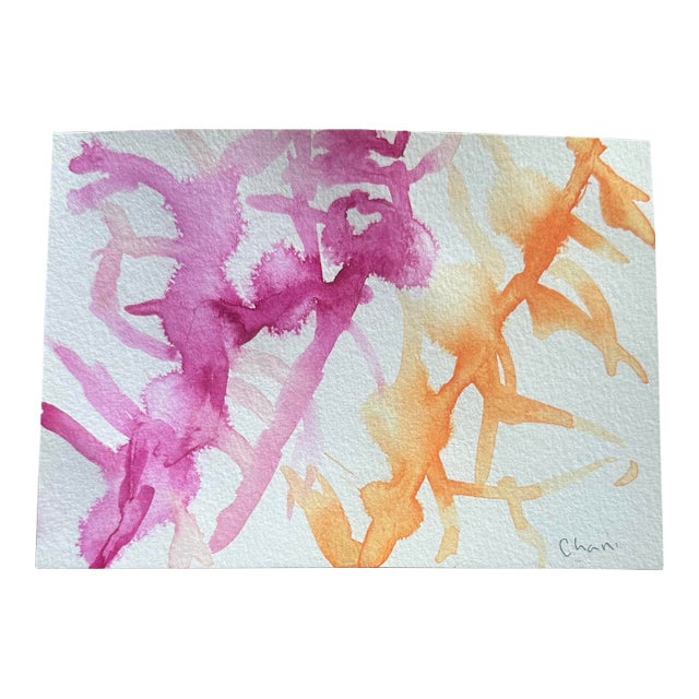 “Intertwine” Original Abstract Watercolor by Chani MacKay For Sale
