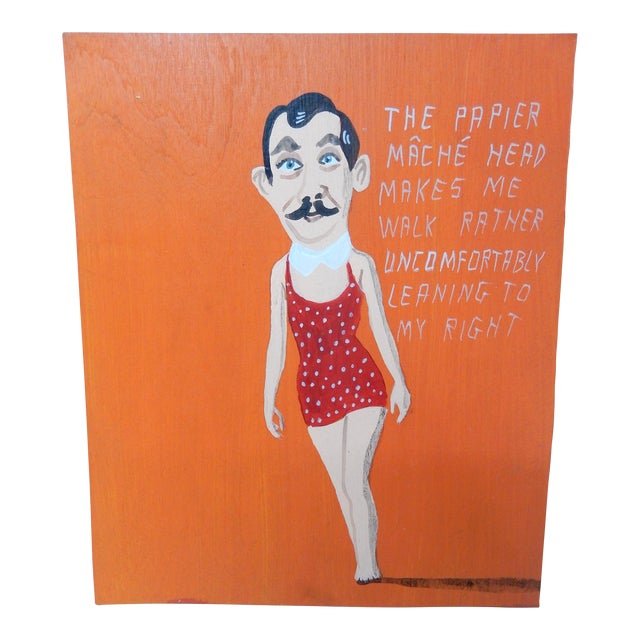Javier Mayoral Folk Art Original Acrylic Painting For Sale