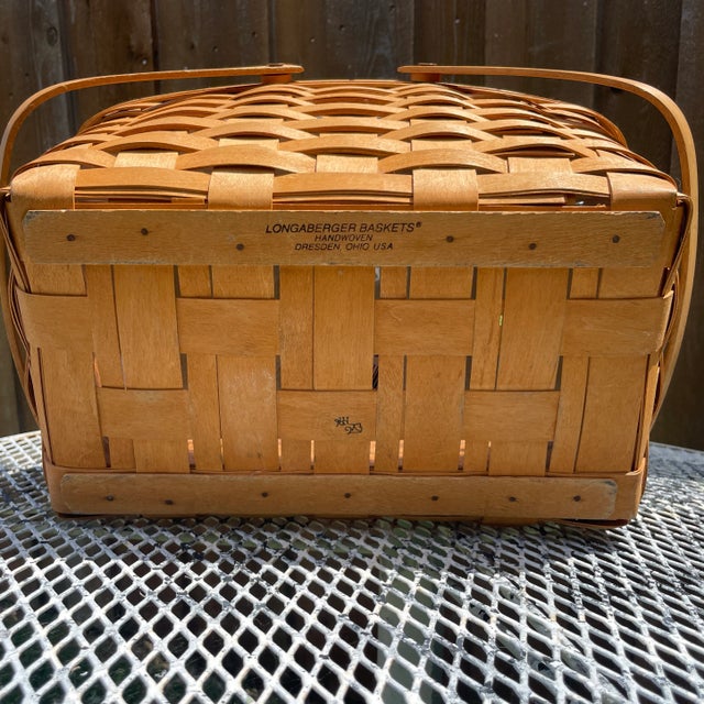 Longaberger 1996 Large Market Basket For Sale - Image 9 of 10