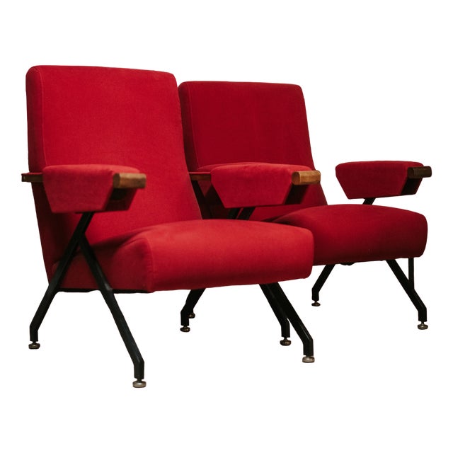 Set of Reclining Armchairs in Alcantara, Italy, 1960s For Sale