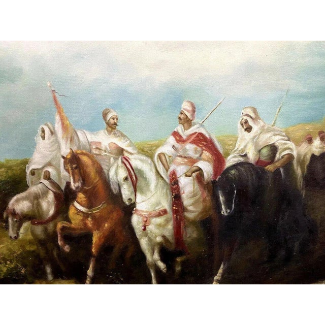 Martine Rivart, the Desert Riders, 1950s, Oil on Canvas For Sale - Image 4 of 6