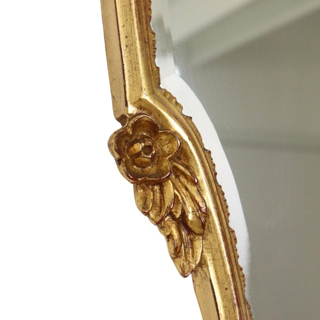 Gold Louis XVI Classic Gold Crested Mirror from Deknudt, 1950s For Sale - Image 8 of 18
