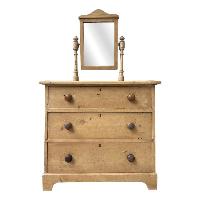English-Style Dressing Table in Pine, 1890s For Sale