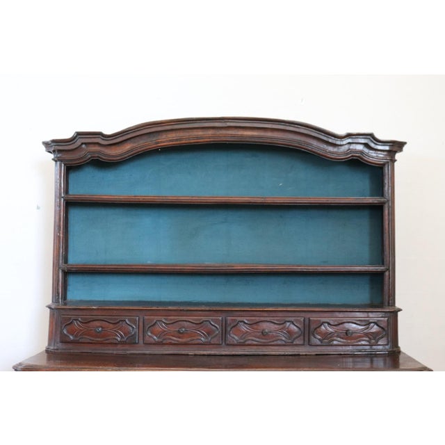 Antique Sideboard in Solid Walnut with Plate Rack, 1680s For Sale - Image 10 of 15