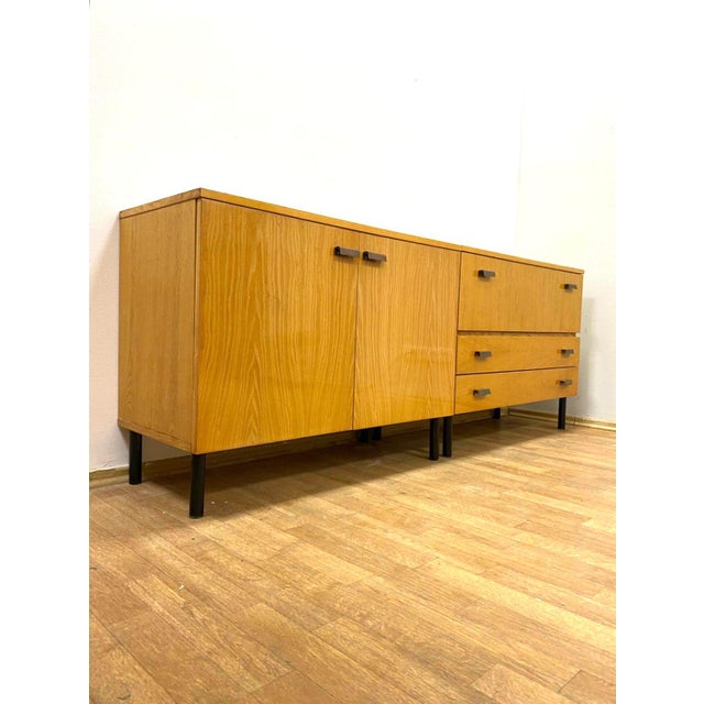 Brown Vintage Czech Sideboard, 1960s, Set of 2 For Sale - Image 8 of 12