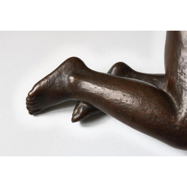 Woman Sculpture Patinated Bronze attributed to Johannes Hansen, Denmark, 1940s For Sale - Image 11 of 18