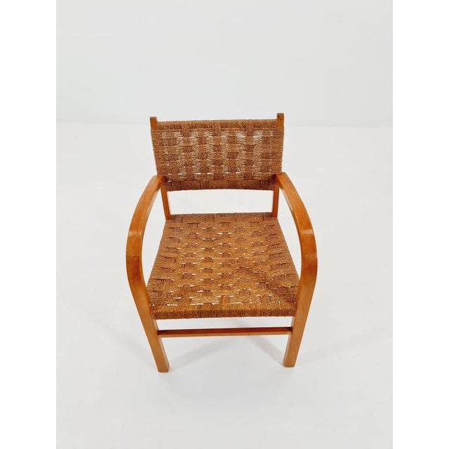 Vintage Bauhaus Papercord Armchair by Ehrich Dieckmann, 1930s For Sale - Image 5 of 18