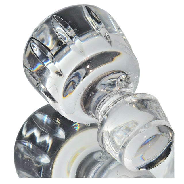 Vintage Atlantis Crystal Cut Glass Decanter With Stopper, Portugal, Late 20th Century For Sale - Image 4 of 11