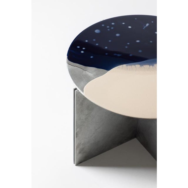 H9 Hand Decorated Metal & Aluminium Side Table by Studio Nyx For Sale - Image 14 of 18