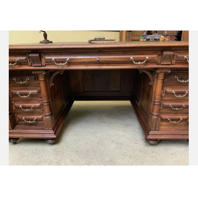 Antique Neo-Renaissance Desk, 1880 For Sale - Image 14 of 15