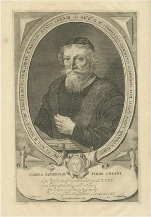 Matham after Spilberg, Dutch Humanist Stephan Crachtius, 1600s, Print