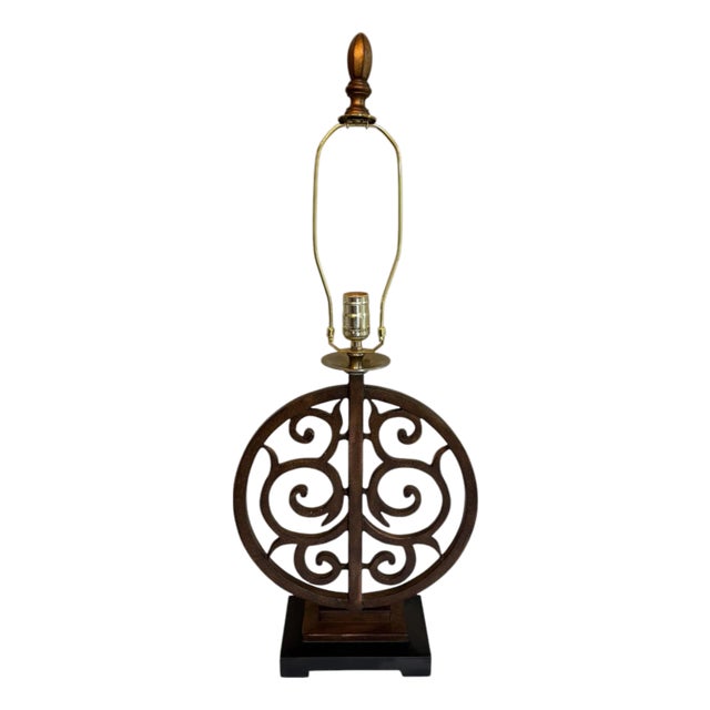 Uttermost Bronze and Copper Geometric Lamp For Sale