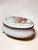 Signed Hand Painted Antique Porcelain Hinged Oval Dresser Box or Jewelry Casket. For Sale - Image 10 of 13
