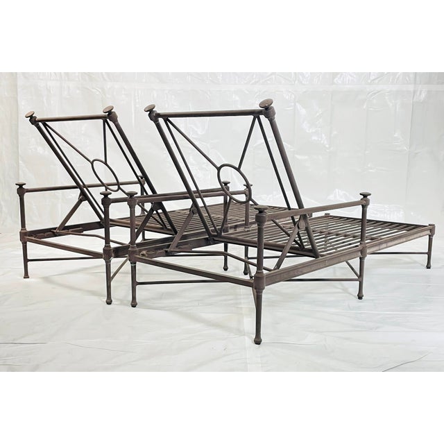 Pair of Restoration Hardware "Catalina" Aluminum Outdoor Lounge Chairs For Sale - Image 10 of 16