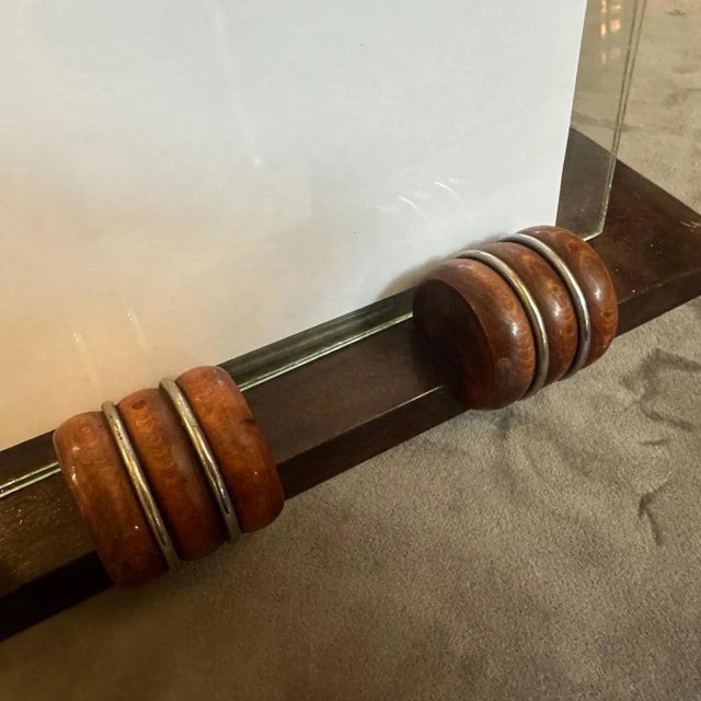 An Elegant 1930s Wood and Chromed Metal French Picture Frame For Sale - Image 15 of 16