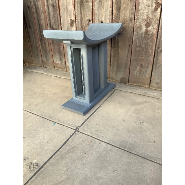 2010s Modern Mid Century Accent Stool For Sale - Image 5 of 6