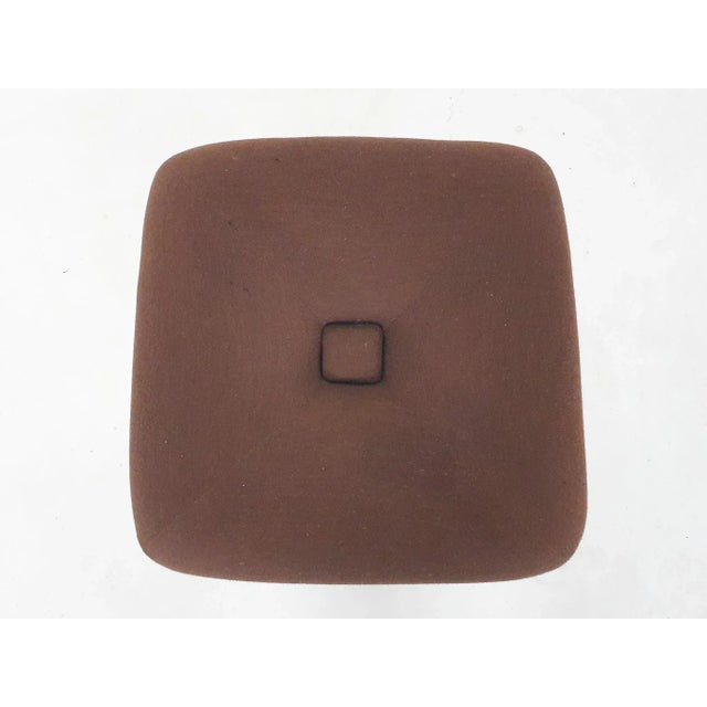 Brown Wool Stool attributed to Clemens Claessen for Stokking Terwolde, the Netherlands, 1960s For Sale - Image 3 of 5