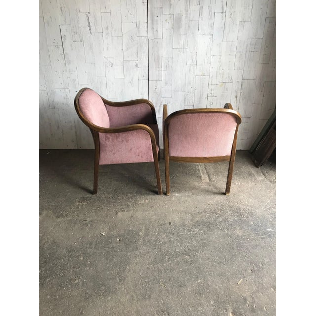 Set of Art Deco Style Armchairs, 1950s For Sale - Image 4 of 8