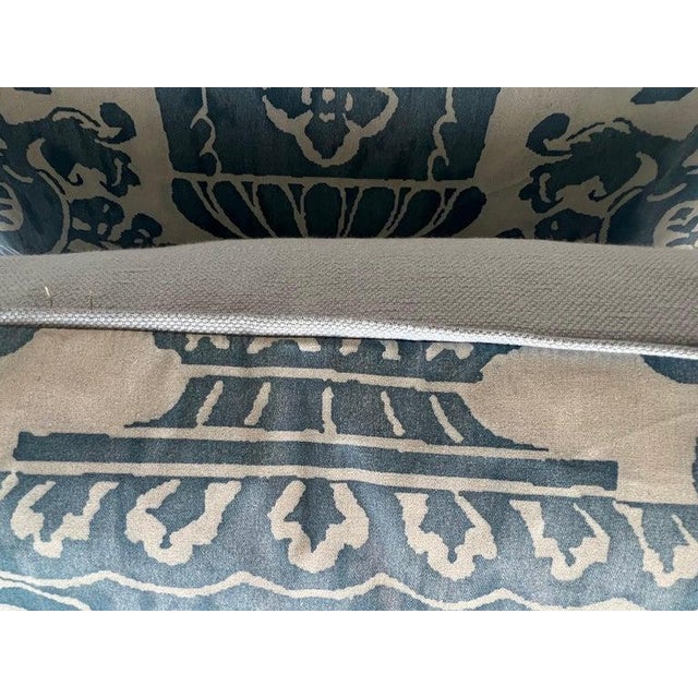 Cerulean Custom Fortuny Pillows in Carnavalet Pattern, Blue & White For Sale - Image 8 of 9