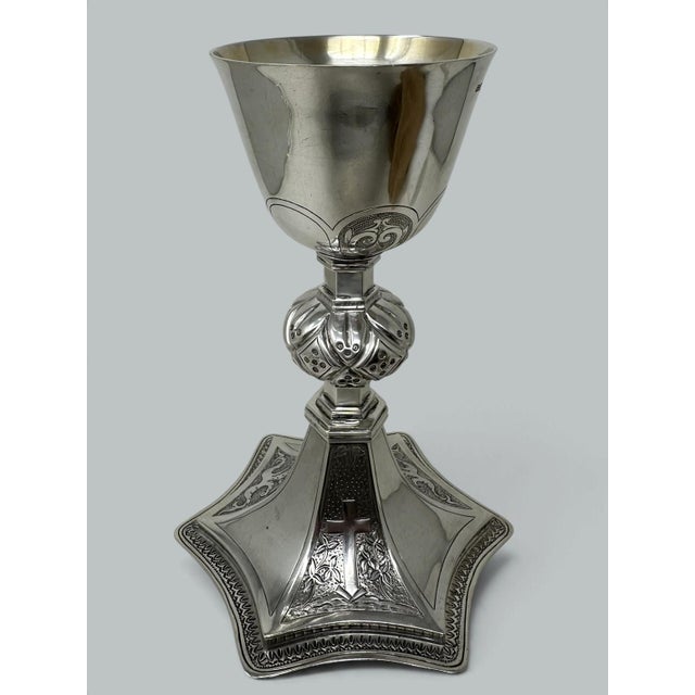 Early 20th Century Antique Vintage Sterling Silver Wine Religious Goblet Chalice Irish 1912. 12ozs For Sale - Image 5 of 11