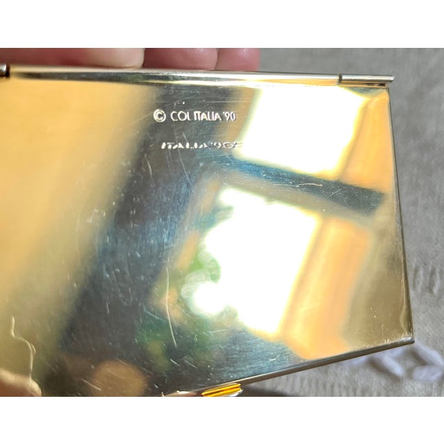 1990 Fifa World Cup Souvenir Gold Card Holder Cigarette Case Italia ‘90 Italy For Sale - Image 11 of 11