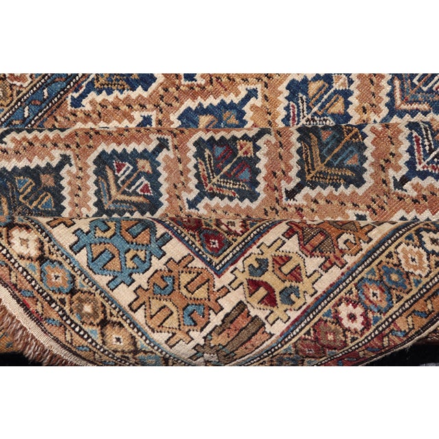 Antique Caucasian Shirvan Rug With Geometric Lattice Tribal Design Pattern For Sale - Image 13 of 14
