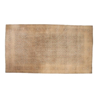 Vintage Tea Washed Tabriz Carpet - 9'10" x 17'8" For Sale