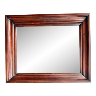 Vintage Wood Wall Mirror For Sale