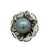 15.5mm Tahitian Pearl Diamond 18k Gold Flower Ring, Size 6.5 For Sale - Image 4 of 7