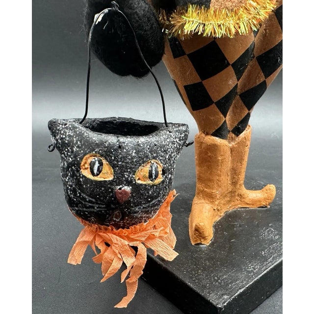 Esc Trading Co Halloween Pumpkin Head Figurine Jack O Lantern Black Cat For Sale - Image 10 of 11