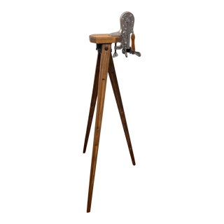 Early 20th Century Wine Bottle Opener on Tripod Stand For Sale