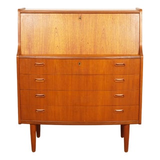 Vintage Secretaire in Teak For Sale