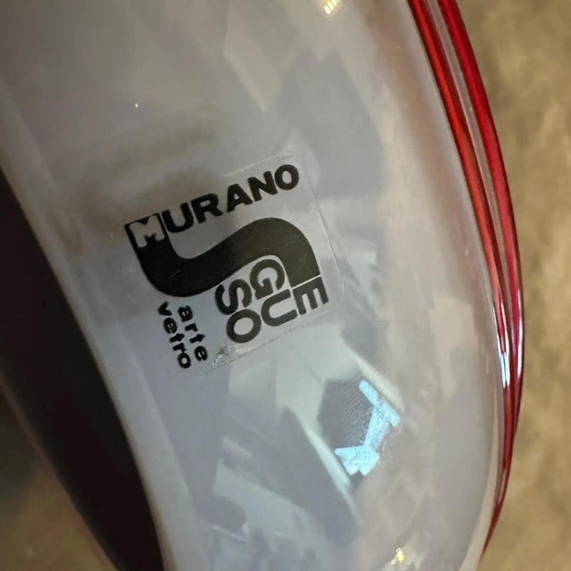 1970s Modern Gray and Red Murano Glass Sculpture of a Duck by Seguso For Sale - Image 9 of 10