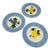 Hand Painted Decorative Plates, Set of 3 For Sale