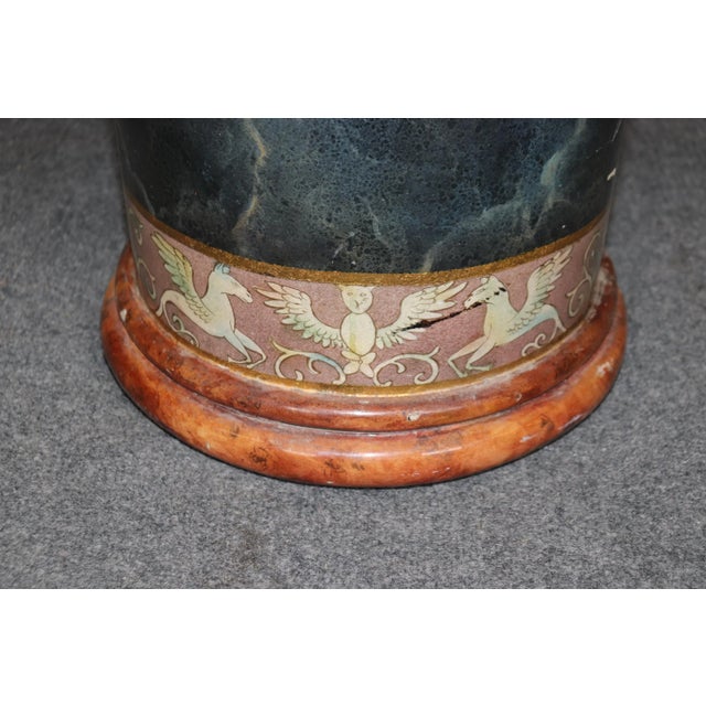 Green Superb Paint Decorated French Empire Neoclassical Pedestal Fern Stand For Sale - Image 8 of 8