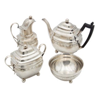 Silver Tea Service, Set of 4 For Sale