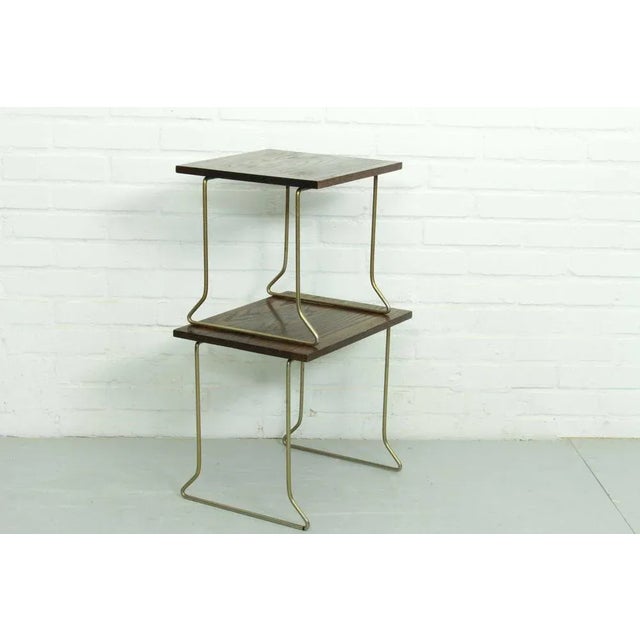 Mid-Century Modern Vintage Teak Wooden Nesting Tables attributed to Brabantia, 1960s, Set of 2 For Sale - Image 3 of 6