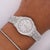 Vintage 1988 Rolex Datejust Presidential in platinum featuring 15 carats of natural diamonds. Pave diamond dial and pink...