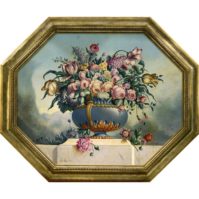 Carlo De Tommasi, Flowers, 2018, Oil on Canvas, Framed For Sale - Image 7 of 7
