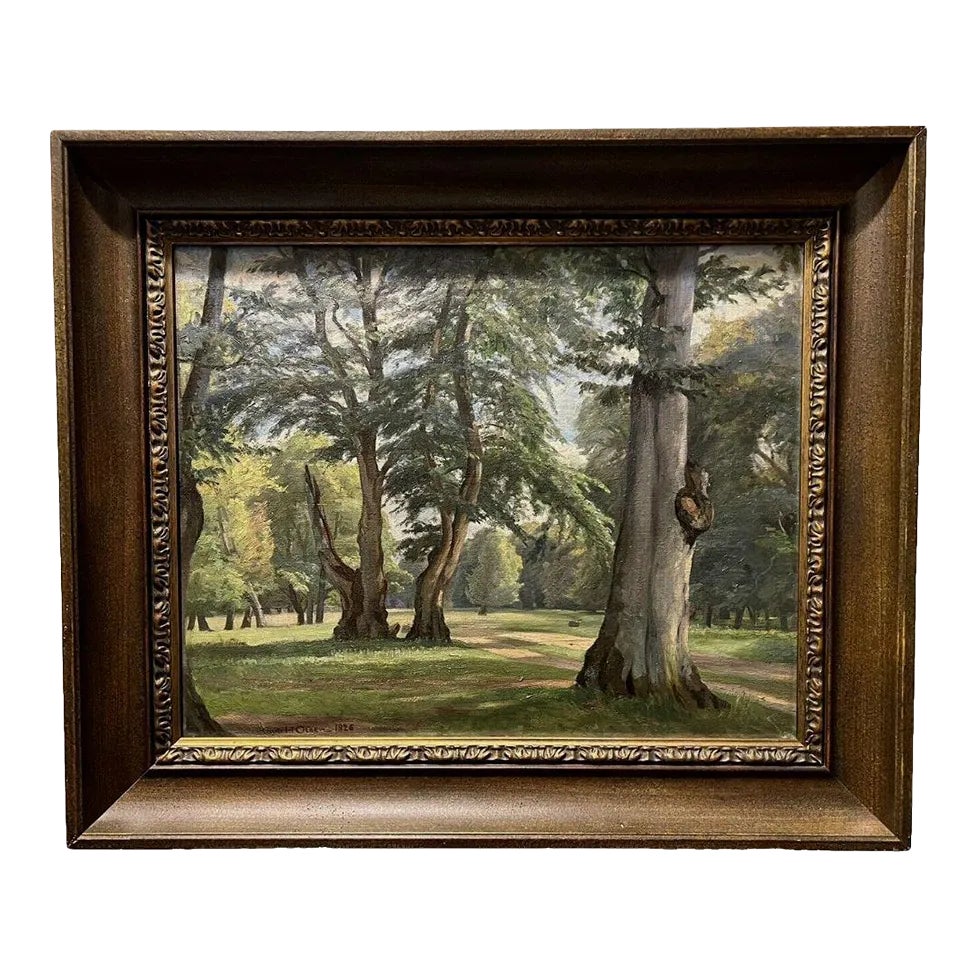 油彩画「Осеннее раздумье」 1946年 Kazonn O.A. Original S. Kenton Oil on Canvas | eBay