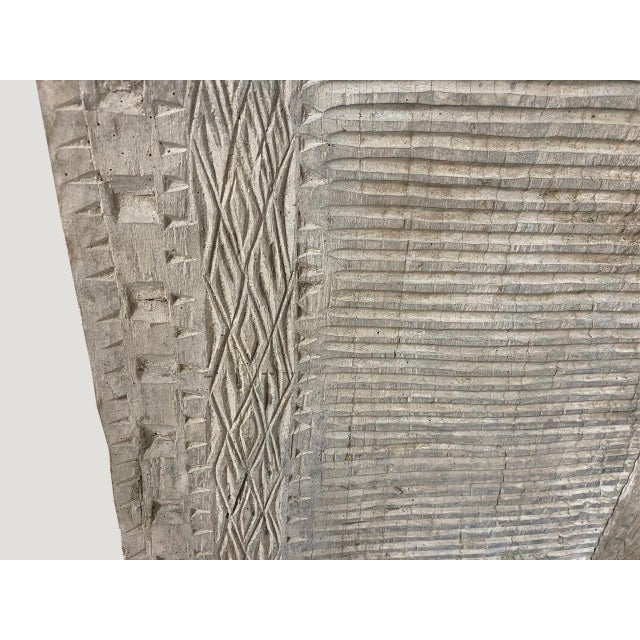 Andrianna Shamaris Hand Carved Wooden Panel For Sale - Image 4 of 5
