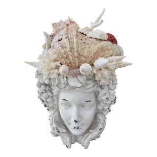 Celestial Meets the Sea, Shell Incrusted Bust For Sale