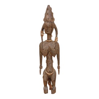 Antique Oxidized Wood African Maternity Figure For Sale