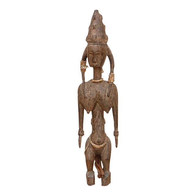 Antique Oxidized Wood African Maternity Figure For Sale