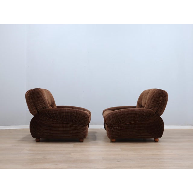 Mid-Century Modern Italian Armchairs in the style of Piazzesi, 1970s, Set of 2 For Sale - Image 3 of 15