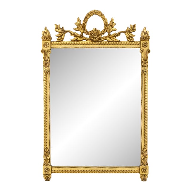 Italian Gilt Gesso Fine Gold Wall Mirror 53x38 Rectangle MINT! For Sale