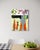 Wood Christiane Corcelle "Bittersweet" Mixed Media on Board, Abstract Still Life With Orange Fish and Flowers, 2025 For Sale - Image 7 of 8